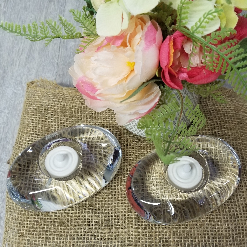 Orrefors Swedish Crystal Votive Holders